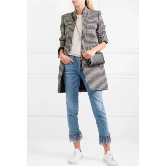 3x1 Womens Fringe Jeans “Stella” Straight Leg Frayed Fringe Button fly Size 25 - Picture 2 of 13